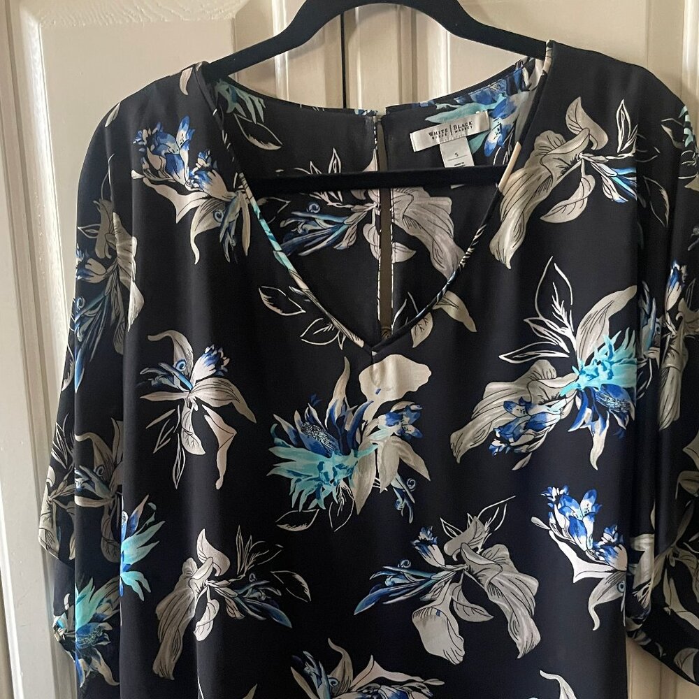 Black and print blouse